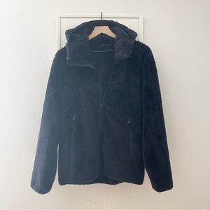 Uniqlo Windproof Fluffy Yarn Fleece Full Zip Hoodie Jacket Mens S Small Women